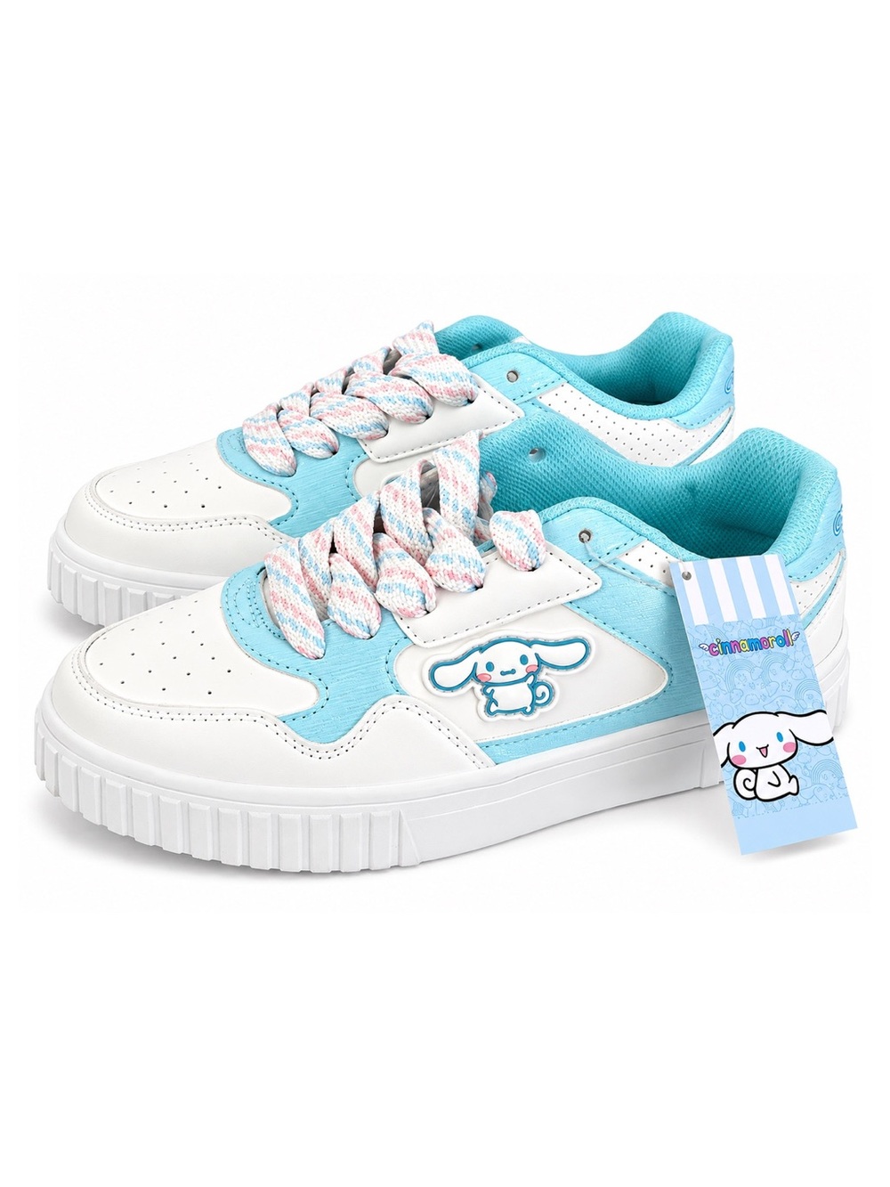 NWT Sanrio Cinnamoroll Blue White Kawaii Court Sneakers Women’s Size 8